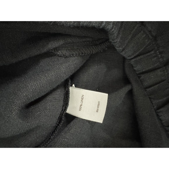 J. Jill‎  Women's Pull On Cropped Wide Leg Linen Pants Size LT Black Lagenlook - Picture 9 of 11